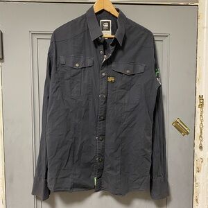 G-Star Raw Navy Utility Shirt Jacket - Fits Like Size M